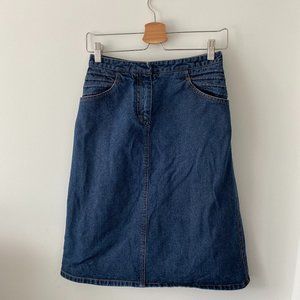 Vintage Denim Midi Skirt